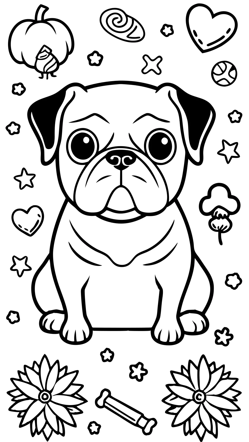 pug coloring pages